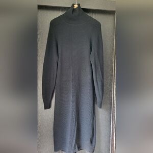 Vintage Black Long Sleeve Sweater Dress